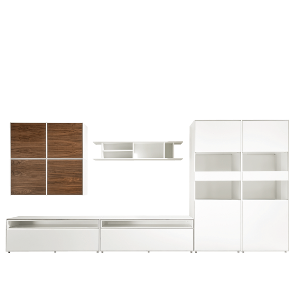 wandkast met tv meubel now_easy_160269f4 design hulsta hoogglans wit met hout