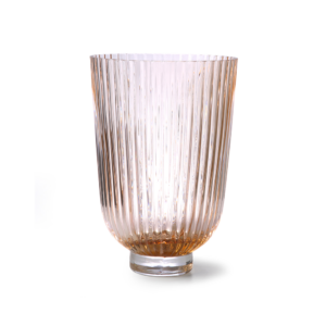 Vaas van glas in de kleur perzik van HKliving