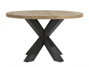 ronde tafel metalox hout 130 deruijtermeubel woonwinkel meubelzaak cruquius