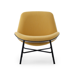 fauteuil nihan in stof geel deruijtermeubel pode merk design