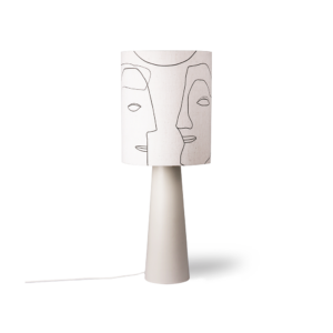 lamp printed faces een lampenkap met lampenvoet van hkliving