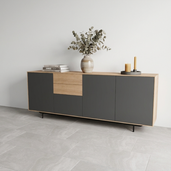 dressoir, Nyro, opbergkast, woonkamerdressoir, moderne meubels, strak design, opbergruimte, designmeubel, kast, woonkamer, interieur, bergmeubel