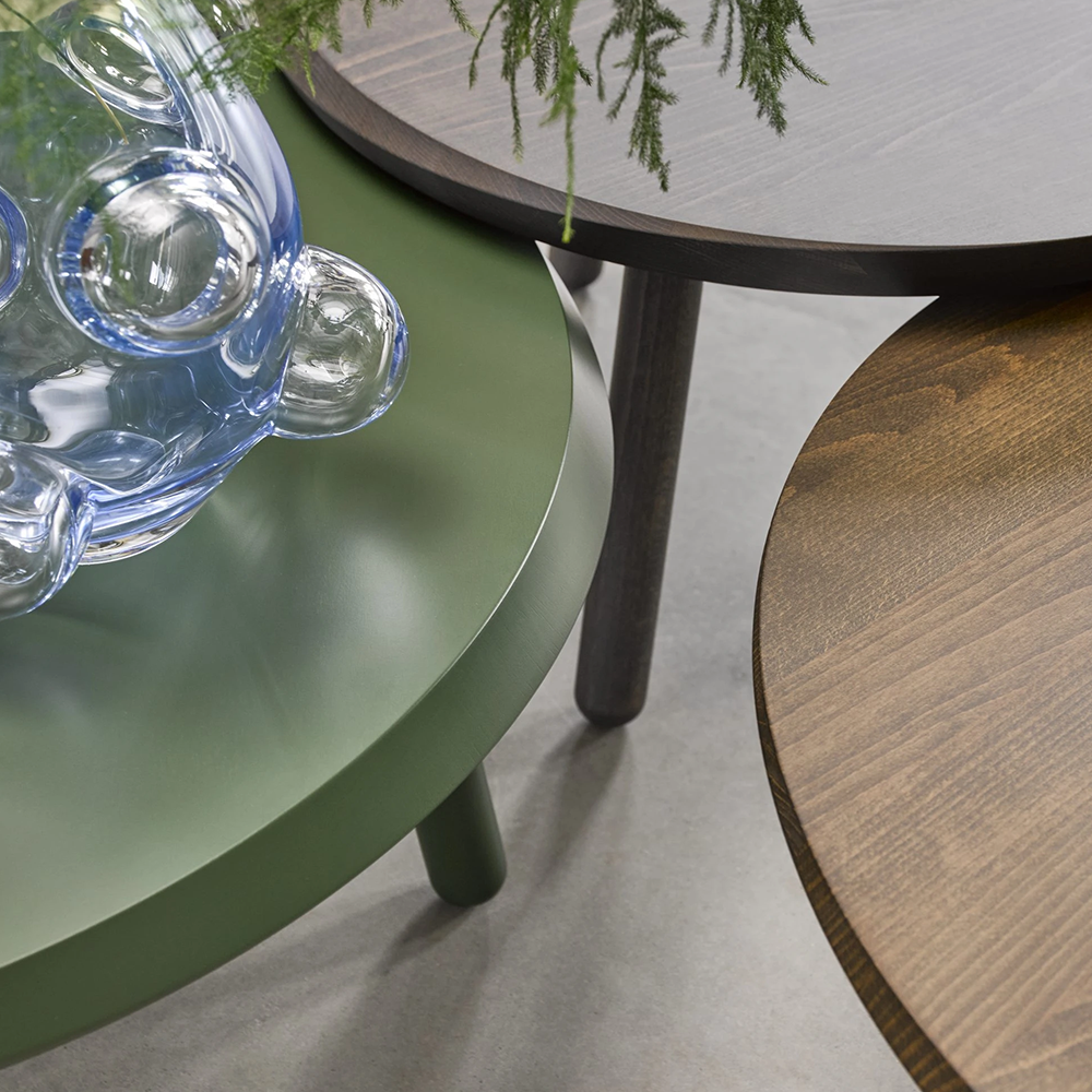 detail inspiratie salontafels kelp groen bruin ijcoon designtafels