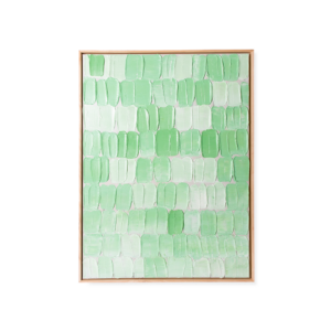 Schilderij abstract groen palet van hkliving ingelijst