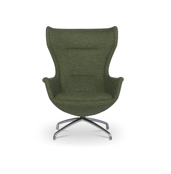 fauteuil puuro van EYYE donker groen in stof