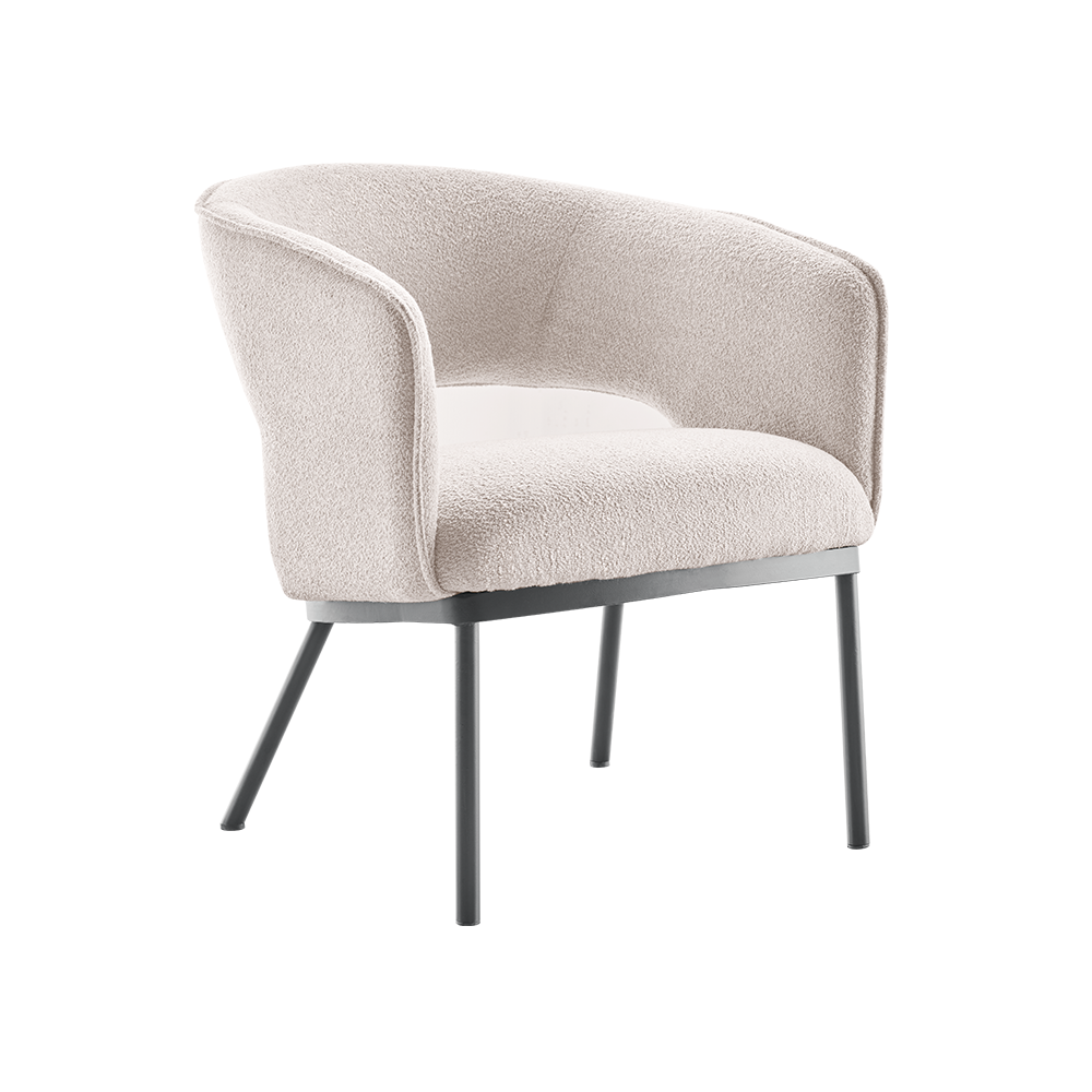zijde fauteuil finna van inhouse in stof naturel scandinavisch moderne stoelen