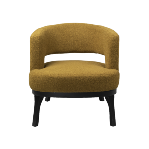 fauteuil Lotte in stof oker private label deruijtermeubel cruquius unieke stoelen