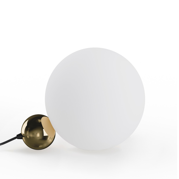 tafellamp porro glas wit metaal goud van dome deco cruquius accesoires verlichting