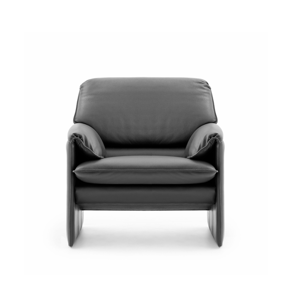 fauteuil bora beta in leer blau leolux cruquius designbanken