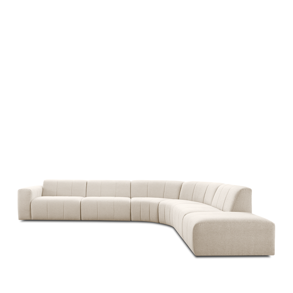 Hoekbank Lurnio van INHOUSE met verticale stiknaden en moderne uitstraling