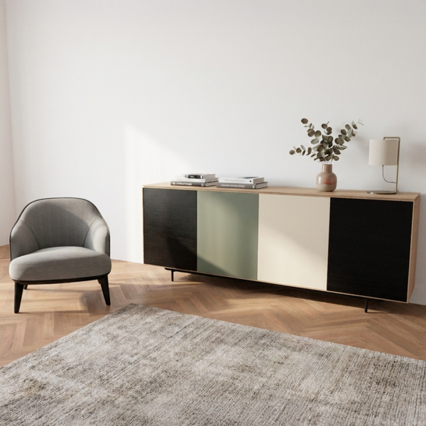 wandkast, Nyro 241, opbergkast, woonkamercast, moderne kast, designkast, opbergruimte, strak design, woonkamer, interieur, kastcombinatie