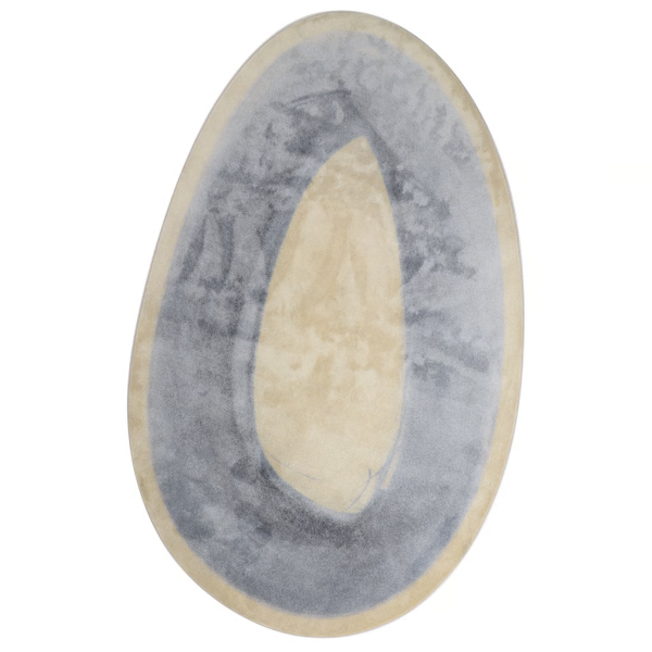 Vloerkleed Brush Ovale Petrol Grey