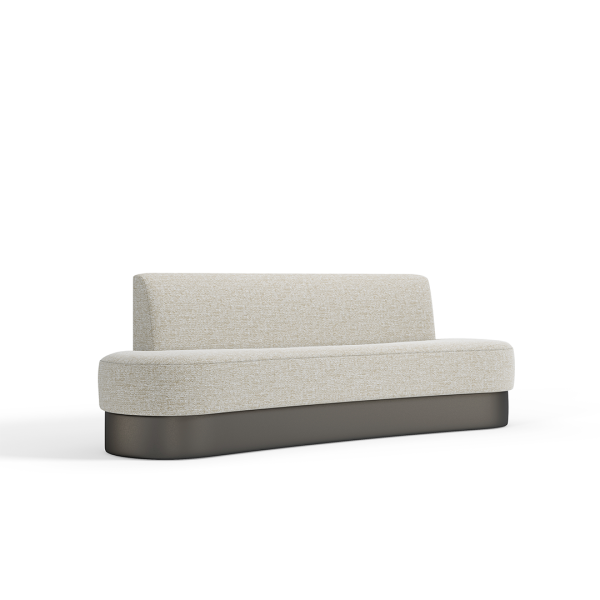 Eetbank Solo van Hofstede Raanhuis met strak modern design en comfortabele zitting in neutrale stoffering