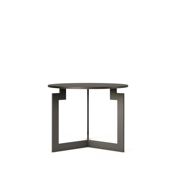 Bijzettafel Edge van Hofstede Raanhuis met moderne vormgeving en metalen onderstel