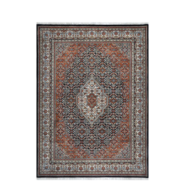 Vloerkleed Bidjar bruin handgeknoopt wol klassiek oosters patroon