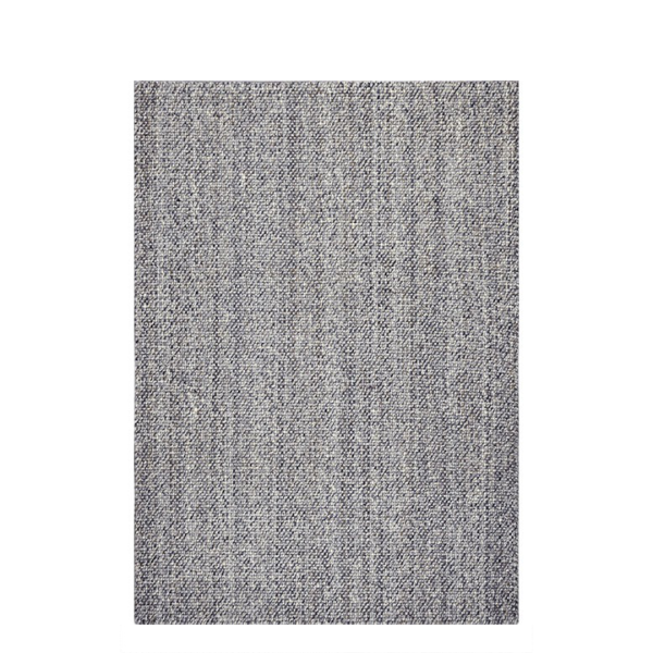 Vloerkleed Sorda grijs handgeweven wol modern en landelijk