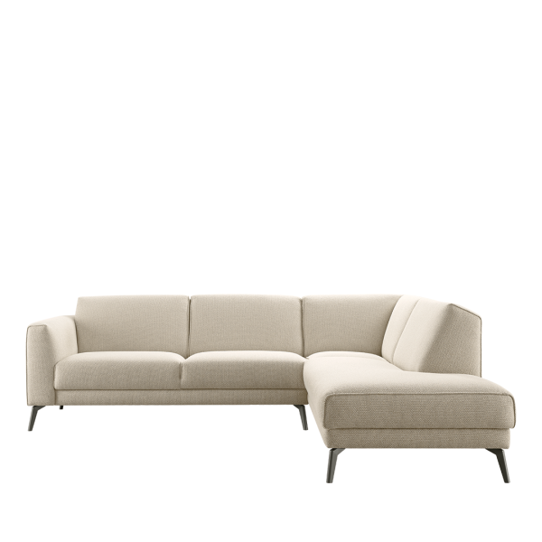 Hoekbank Summita van INHOUSE in taupe stof met metalen poten