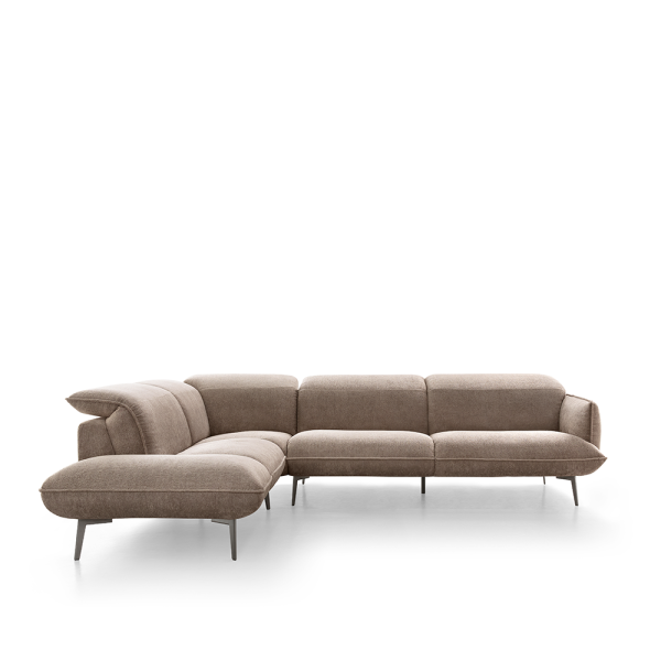 Hoekbank Dutchz 5002 met luxe uitstraling en moderne vormen in stof