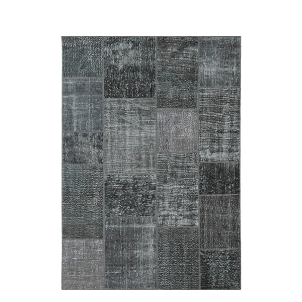 Vloerkleed Ankara antraciet van Perez met diepe grijstinten in een modern en stijlvol interieur