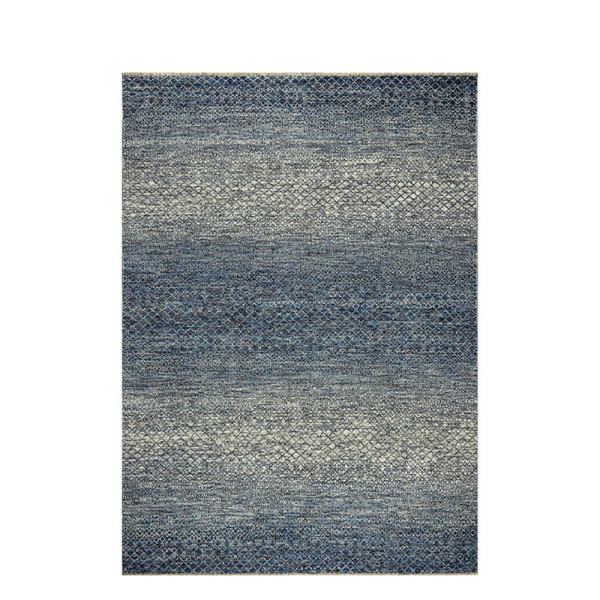 Vloerkleed Salerno grijs blauw van Perez met zachte structuur in een stijlvol en rustig interieur