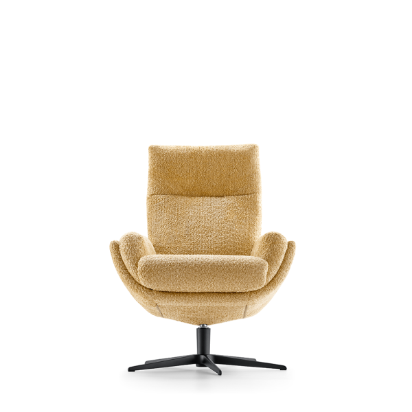 Draaifauteuil Thames van Baenks met hoge rug en draaibaar onderstel in moderne uitvoering