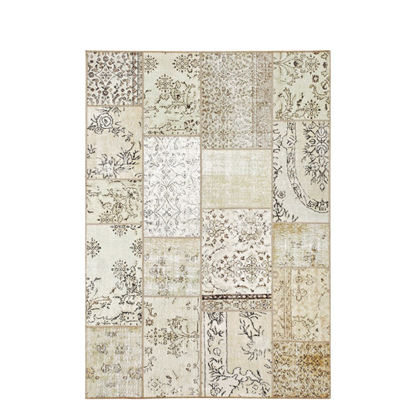 Handgeknoopt vloerkleed Ankara van Perez met rijke wolstructuur in een warm en stijlvol interieur