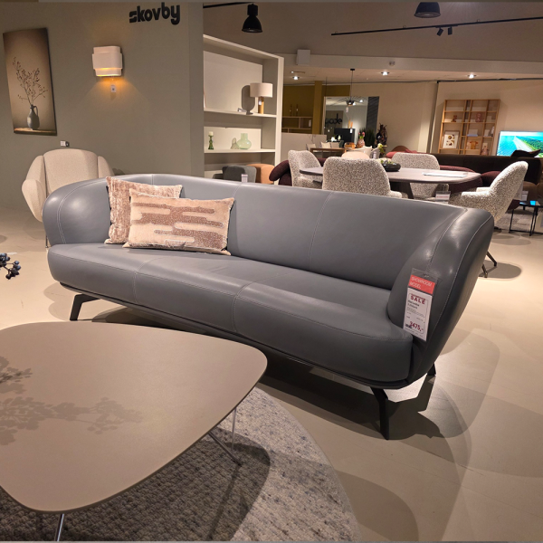 3-Zitsbank Flint Leder