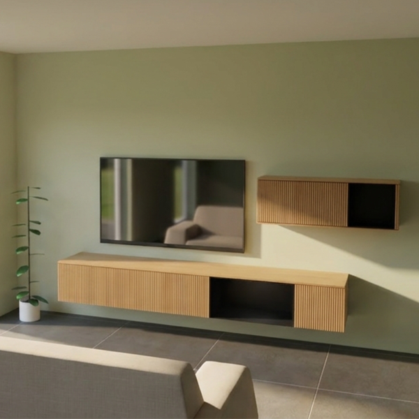 wandkast ron s2, wandkast, wandmeubel, tv meubel, zwevend tv meubel, saunaco, belgisch design, design wandkast, eiken wandkast, moderne wandkast, zwevend wandmeubel, opbergkast woonkamer, tv wand, modulaire kast, houten wandkast, luxe wandmeubel, minimalistisch interieur, eigentijdse woonkamer, woonkamer opbergen, maatwerk wandkast, design meubel, wandcombinatie, lowboard, hangkast, woonkamer meubel, interieur design, opbergoplossing, moderne tv kast, exclusieve wandkast, saunaco ron collectie